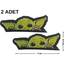 Ütü ile Yapışan Baby Yoda - Grogu Dokuma Arma/yama