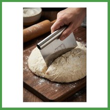 Soi Home Paslanmaz Çelik Ölçü Rehberli Hamur Kesici & Hamur Şekillendirici Spatula (11X14 Cm) Soı