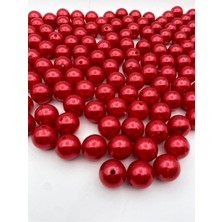 18MM Kırmızı Renk Plastik Inci, ve Takı Yapım Boncuğu (100GR,~33ADET)