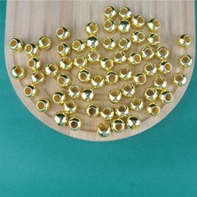 Gold Renk Plastik Inci ve Takı Yapım Boncuğu 12 mm Büyük Delikli (500GR, ~750 Adet)