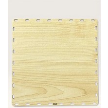20X20 cm Kare Ahşap Rattan Taban - Çok Amaçlı, Saksılık ve Küçük Sunum Tepsisi Örgü Plakası