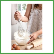 Soi Home Lüks Örgülü Paslanmaz Çelik Çırpıcı & Profesyonel Hamur ve Sos Karıştırıcı (32 Cm) Soı