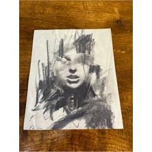 Kara Kelem Kız Görselli Arma Dikiş Aplike 23X19 cm