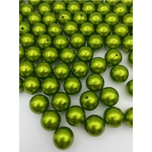 20MM Yeşil Renk Plastik Inci, ve Takı Yapım Boncuğu (250 Gr,~60 Adet)