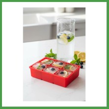 Soi Home 6 Hazneli Silikon Buz Kalıbı & Çok Amaçlı Buzluk ve Dondurucu Organizeri 11X16 cm Soı