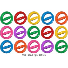 Bahadır Outdoor 3 No Contalı Kasnak Birinci Kalite 15 Adet Karışık Renk Kasnak Seti - El Olta Kasnağı