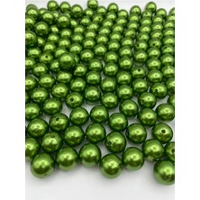16MM Yeşil Renk Plastik Inci, ve Takı Yapım Boncuğu (100 Gr,~43 Adet)