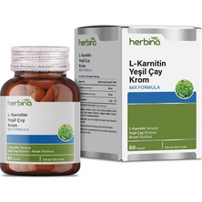 Herbina L-Karnitin Yeşil Çay Krom 60 Kapsül L-Carnitine Krom Pikolinat