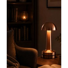 Herşey Trend Dokunmatik Mantar Gece Lambası Bronz LED Masa Aydınlatması