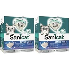 Happy Trend Active White Ultra Topaklanan Kedi Kumu 10LT x 2 Adet