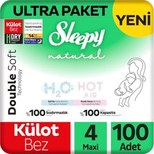 Happy Trend Natural Double Soft Ultra Paket Külot Bez 4 Numara Maxi 100 Adet