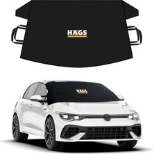 Happy Trend Buz ve Kar Önleyici Araç Ön Cam Örtüsü Brandası | Ağır Hizmet Tipi 600D Oxford Kumaş | Arabalar, Suv'lar, Kamyonetler Için Oto Ön Cam Koruyucu Güneşlik | Don Örtüsü (162X106CM) S - Siyah