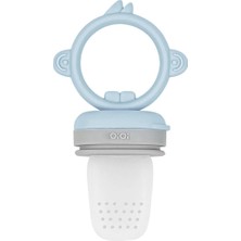 Happy Trend Silikon Püre Meyve Sebze Emziği Mineral Blue-Powder Grey