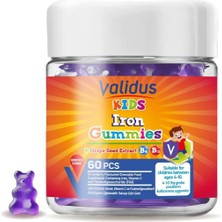 Happy Trend Kids Iron Vitamin C Vitamin B6 - B12 Fos 60 Gummies
