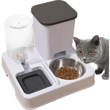 Happy Trend Otomatik Kedi&köpek Mama Su Kabı 2'si 1 Arada Su Sebili Evcil Hayvanlar Için Mama ve Su Kabı