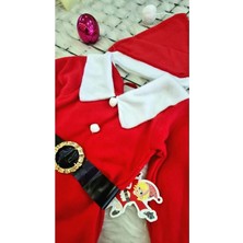 Kız Çocuk Noel Elbise Noel Baba Kıyafeti Kostümü