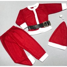 Erkek Çocuk Kırmızı Noel Baba Kostümü