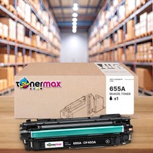 tonermax Hp 655A CF450A Siyah Muadil Toner - Çipli / Color Laserjet Enterprise M652 / M653 / Mfp M681 / M682