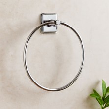Royaleks Yuvarlak Metal Yapışkanlı Banyo Havluluk