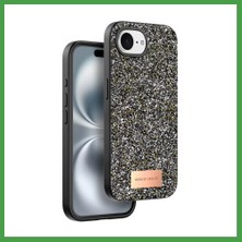 Soi Home Onegif iPhone 16E Uyumlu Bright Simli Kapak - Gümüş Soı