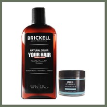 Bezos Brickell Erkeklere Özel Gerçek Saç ve Sakal Rengine Döndüren Şampuan Erkeklere Için 237 ml x 2 Ad. Mens Yüz Bakım Kremi Ile Bezos1