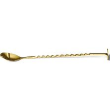 Biradlı Burgulu Bar Kaşık Altın 27 cm