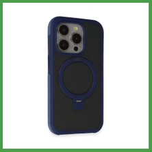 Soi Home Joko iPhone 15 Pro Max Uyumlu Zorda Airbag Magsafe Standlı Kapak - Lacivert Soı