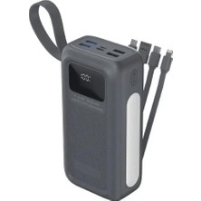 PW-130 22.5W Pd &amp; Qc Süper Hızlı Şarj Cihazı Powerbank 30.000MAH | Kendinden Kablolu