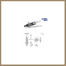 Bezos Super Light H1 Halojen Far Ampülü 12 Volt 60-55 Watt 22
