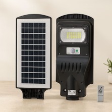 Hace Bazaar 100W Güneş Enerjili Sokak Lambası 6500K Sensörlü Kumandalı