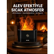 Herşey Trend Modern Tasarımlı Alev Efektli LED Aromaterapi Hava Nemlendirici Yeni Nesil
