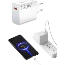 Hace Bazaar Type C Yüksek Hızlı Şarj Aleti Beyaz 120W Ultra Uzun Ömürlü