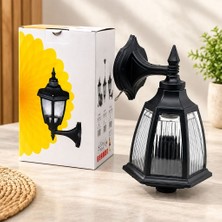 Hace Bazaar E27 Duvar Aplik Bahçe Balkon Sokak Lambası IP44 60W Siyah