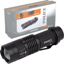 Hace Bazaar Pc-11 Mini El Feneri Sadece 1  Kalem Pil Ile Çalışır Cree Q5 LED Teknolojisi, 100M Menzil ve Zoom Özelliği. Kompakt, Güçlü ve Ultra Ekonomik.