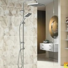 Hace Bazaar Irmak Premium Robot Yağmurlama Tepe Duş Sistemi – Modern Banyo Batarya Seti