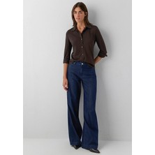 Mavi (Tencel™) Lyocell Karışımlı Kahverengi Örme Gömlek 1614363-90707