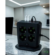 Nemere 8 Priz 4 USB 2 Type-C Çocuk Korumalı Güç Dağıtıcı UCZZA105PRİZ-5