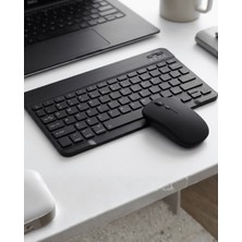 Dolozena Kablosuz Bluetooth Klavye Mouse Seti Wireless Sessiz Ince Tasarım Çoklu Uyumlu