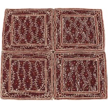 Kilim Antik El Işi Ince Kum Boncuklu Masa Sehpa Fiskos Örtüsü 1951 - Yeni - Çok Renkli