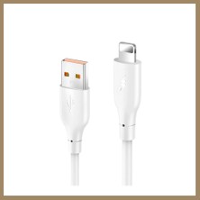Bezos Konfulon DC64 USB To Lightning 1m 3.0A Hızlı Şarj Kablo - Beyaz 22