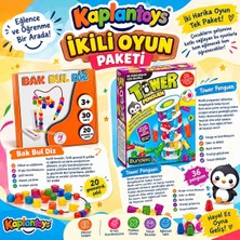 Kaplantoys Bak Bul Diz Dikkat ve Odaklanma Oyunu ile Penguen Tower Denge Oyunu