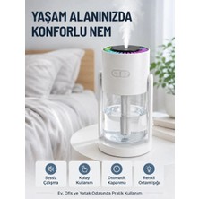 Herşey Trend Hava Nemlendirici LED Işıklı Sessiz Çalışan Otomatik Kapanmalı Masaüstü Nemlendirme Cihazı