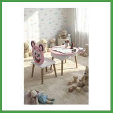 Soi Home Happy Face Masa Sandalye Seti Pembe Soı