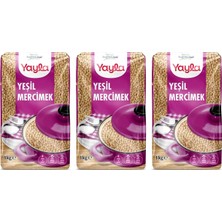 Yeşil Mercimek, Kuru Bakliyat, 1 kg Paket, 3'lü Set