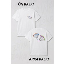 Zoka Wear Yamac Parasutu - Paragliding2 Ön ve Sırt Baskılı Tişört