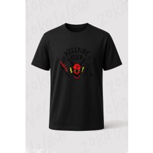 Zoka Wear Hellfire Club Dizi Stranger Things Baskılı Tişört