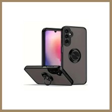 Bezos Samsung Galaxy A26 Uyumlu Kılıf Montreal Yüzüklü Silikon Kapak - Siyah 22