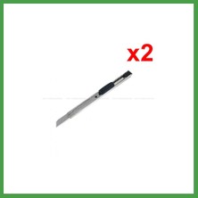 Soi Home Metal Dar Maket Bıçağı Ince Falçata 9mm 2 Adet Soı