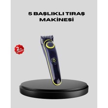 Herşey Trend 5 Başlıklı Şarjlı Tıraş Makinesi – Saç, Sakal, Burun ve Vücut Için Çok Fonksiyonlu Bakım Seti