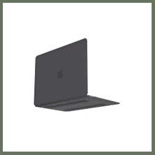 Bezos Macbook Air 13.3 Macbook Buzlu Kapak - Füme Bezos1
